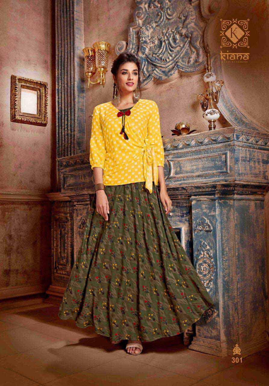 Vintage Vol-3 Kiana Fashion Launch Rayon Long Kurti Vintage Vol-3 Kiana Fashion Launch Rayon Long Kurti